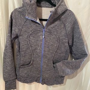 Lululemon Vintage Full Zip Scuba Jacket Coat grey/blue Snake Print